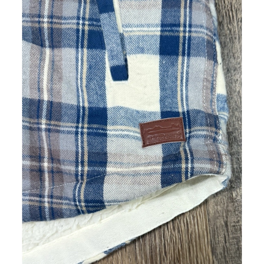 L.L. Bean Women's Scotch Plaid Flannel Zip Up Hoodie Jacket Relaxed Fit Size M - Picture 2 of 6